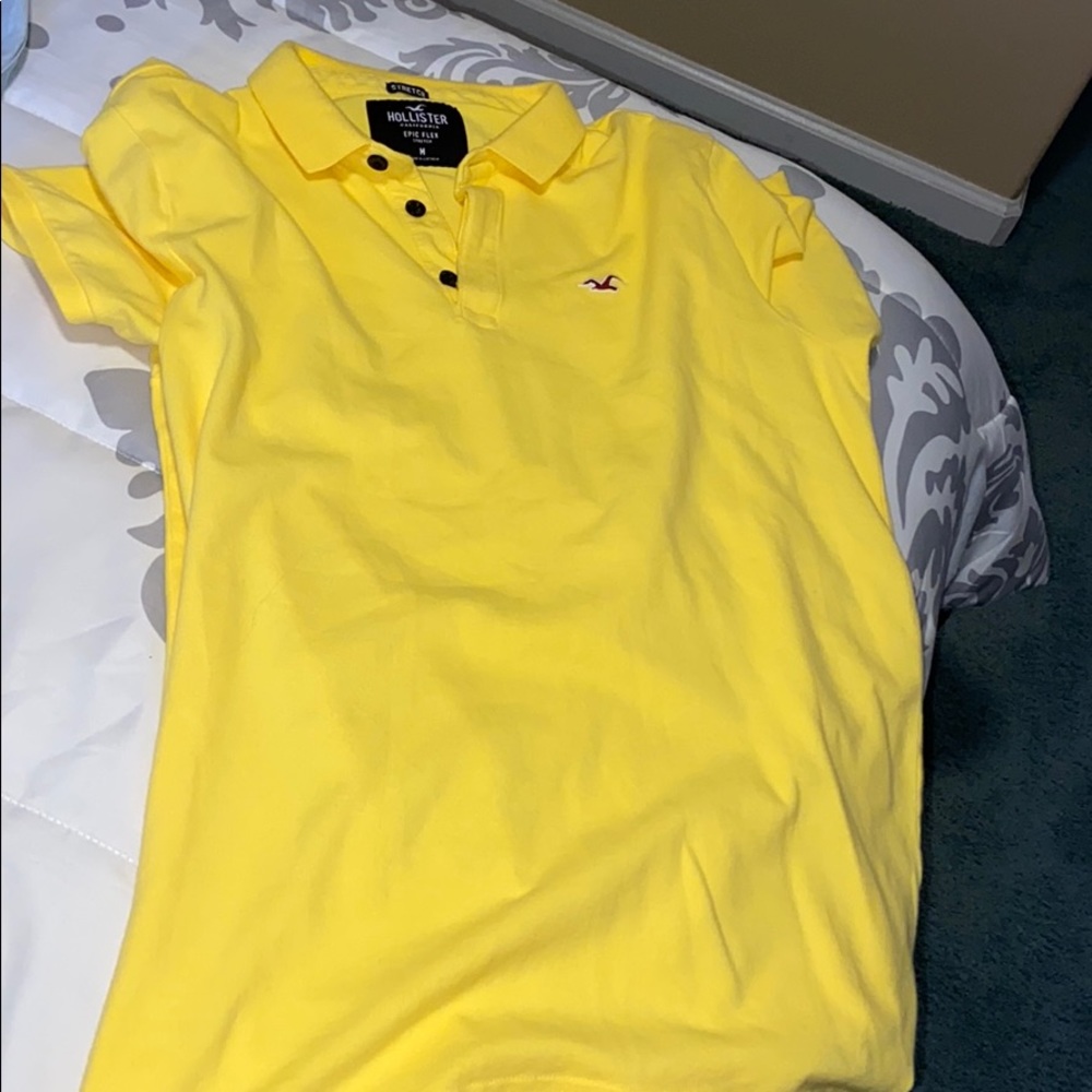 Hollister Yellow Epic Flex Polo
